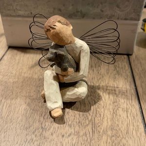 Willow Tree Angel Boy and Dog. Angel of Comfort